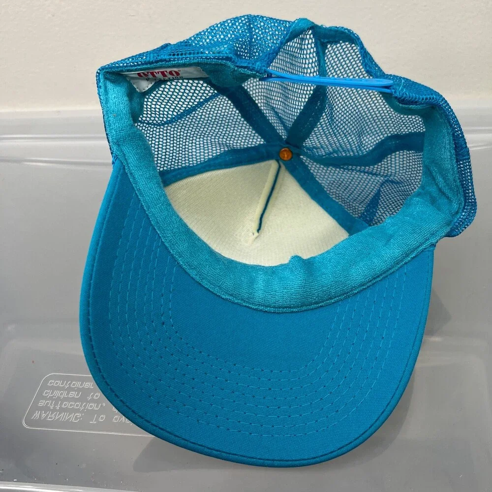 Otto Ski Week Trucker Hat Womens Adjustable Blue Snapback Mesh Winter Sports Cap